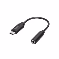 Hama 00200318, Noir, USB C, 3,5mm, Mâle, Femelle, Droit