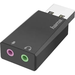 Hama 00200323 changeur de genre de câble USB 2x3.5 mm Noir