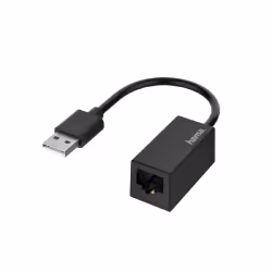 Hama 00200324, Avec fil, USB, Ethernet, 100 Mbit/s, Noir