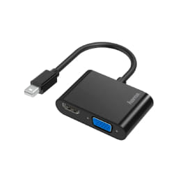 Hama 00200330 câble vidéo et adaptateur Mini DisplayPort HDMI + VGA (D-Sub) Noir