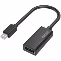 Hama 00200331, Mini DisplayPort, DisplayPort, Mâle, Femelle, Droit, Droit