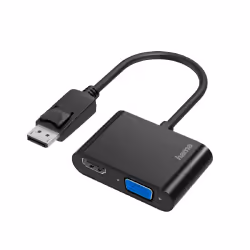 Hama 00200334, DisplayPort, HDMI + VGA (D-Sub), Mâle, Femelle, Droit, Droit