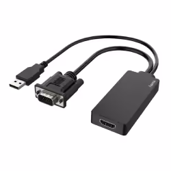 Hama 00200342, 0,15 m, USB Type-A + VGA (D-Sub), HDMI, Mâle, Femelle, Droit