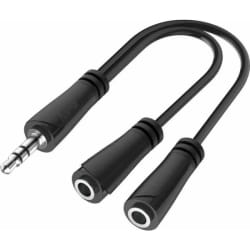 Hama 00200349 câble audio 0,15 m 3,5mm 2 x 3.5mm Noir