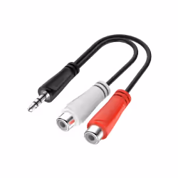 Hama 00200350, 3,5mm, Mâle, RCA, Femelle, 0,15 m, Noir