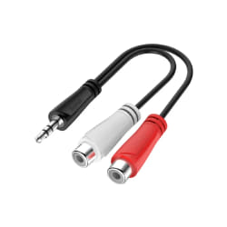 Hama 00200350 câble audio 0,15 m 3,5mm RCA Noir