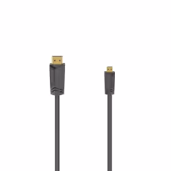 Hama 00205016, 1,5 m, HDMI Type A (Standard), HDMI Type D (Micro), Compatibilité 3D, 18 Gbit/s, Noir