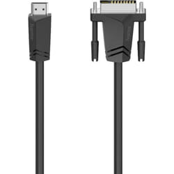 Hama 00205018 câble vidéo et adaptateur 1,5 m HDMI Type A (Standard) DVI-D Noir