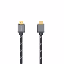 Hama 00205240, 3 m, HDMI Type A (Standard), HDMI Type A (Standard), Compatibilité 3D, 48 Gbit/s, Noir, Gris