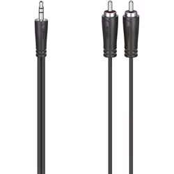 Hama 00205110, 3,5mm, Mâle, 2 x RCA, Mâle, 1,5 m, Noir