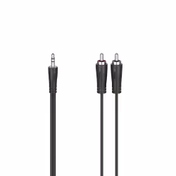 Hama 00205111, 3,5mm, Mâle, 2 x RCA, Mâle, 3 m, Noir