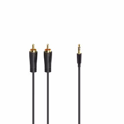Hama 00205261, 2 x RCA, Mâle, 3,5mm, Mâle, 3 m, Noir