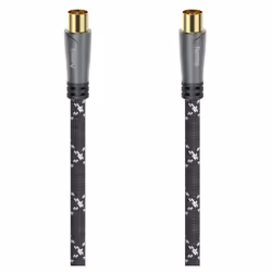 Hama 00205072, 5 m, Coaxial, Coaxial, Noir, Gris