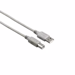 Hama 00200902, 5 m, USB A, USB B, USB 2.0, 480 Mbit/s, Gris