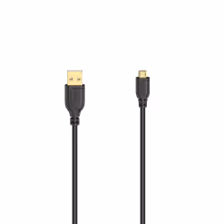 Hama Flexi-Slim, 0,75 m, Micro-USB A, USB A, USB 2.0, 480 Mbit/s, Noir