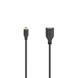 Hama Flexi-Slim câble USB 0,15 m USB 2.0 Micro-USB A USB A Noir