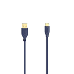 Hama Flexi-Slim câble USB 0,75 m USB 2.0 USB C USB A Bleu