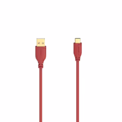 Hama Flexi-Slim, 0,75 m, USB C, USB A, USB 2.0, 480 Mbit/s, Rouge