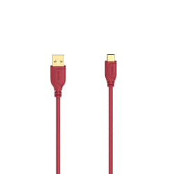 Hama Flexi-Slim câble USB 0,75 m USB 2.0 USB C USB A Rouge