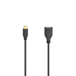 Hama Flexi-Slim câble USB 0,15 m USB 2.0 USB C USB A Noir