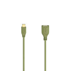Hama Flexi-Slim câble USB 0,15 m USB 2.0 USB C USB A Vert