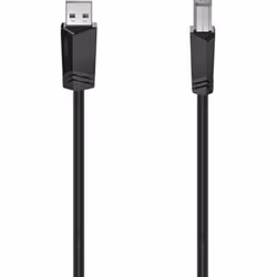 Hama 00200602, 1,5 m, USB A, USB B, USB 2.0, 480 Mbit/s, Noir
