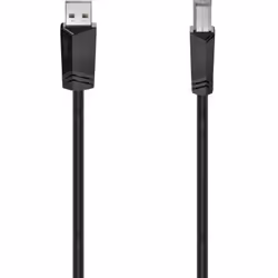 Hama 00200604, 5 m, USB A, USB B, USB 2.0, 480 Mbit/s, Noir
