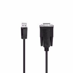 Hama 00200622, Noir, 1,5 m, Sub-D, USB-A, Mâle, Mâle