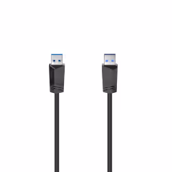 Hama 00200624, 1,5 m, USB A, USB A, 5000 Mbit/s, Noir