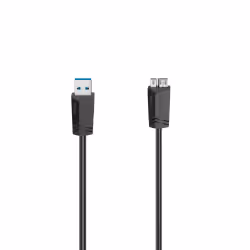 Hama 00200626, 0,75 m, Micro-USB A, USB A, 5000 Mbit/s, Noir