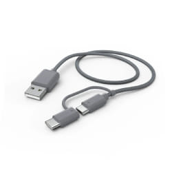 Hama 00187224 câble USB 1 m USB 2.0 USB A Micro-USB A Gris