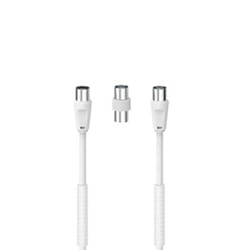 Hama 7205300 câble coaxial 1,5 m Blanc