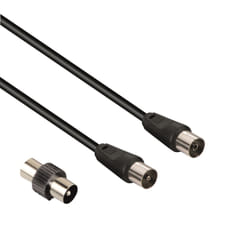 Hama 7205302 câble coaxial 1,5 m Noir