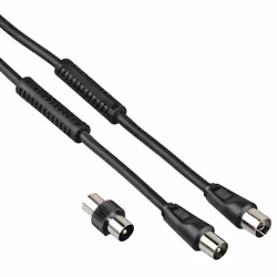 Hama 00205303, 1,5 m, Coaxial, Coaxial, Noir