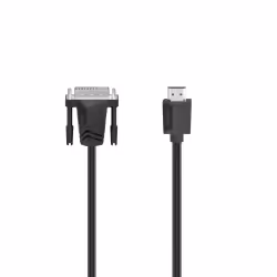 Hama 00200716, 3 m, DVI-D, HDMI Type A (Standard), Mâle, Mâle, Noir