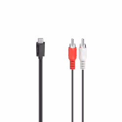 Hama 00200730, RCA, Mâle, USB, Mâle, 1,5 m, Noir