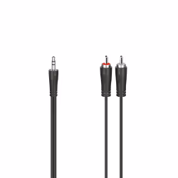 Hama 00200720, 3,5mm, Mâle, 2 x RCA, Mâle, 1,5 m, Noir