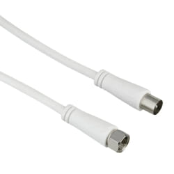 Hama 00205294 câble coaxial 1,5 m F Blanc