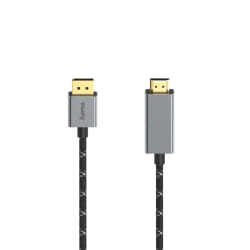 Hama 00200506 câble vidéo et adaptateur 1,5 m DisplayPort HDMI Noir
