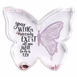Hama Butterfly, Acrylique, Rose, Transparent, Cadre pour une seule photo, Table, 9 x 8 cm, 1 pièce(s)