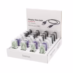 Hama 00187242, 0,75 m, USB A, Micro-USB A, USB 2.0, 480 Mbit/s, Noir, Vert, Violet, Blanc
