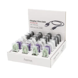 Hama 00187242 câble USB 0,75 m USB 2.0 USB A Micro-USB A Noir, Vert, Violet, Blanc