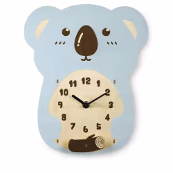 Hama Koala, Mur, Horloge mécanique à pendule, Autres, Bleu, Marron, Bois, Bois, Enfants