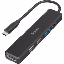 Hama 00200117, USB 2.0, Noir, USB Type-C, HDMI, USB, Windows 10, Windows 7, Windows 8, Mac OS X 10.8 Mountain Lion