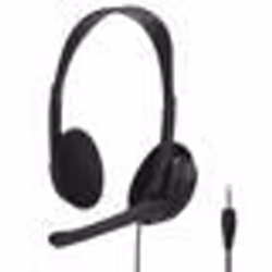 Casque avec micro - HAMA - PC stéréo - Noir - Télétravail - Confortable