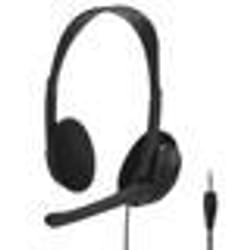Casque avec micro - HAMA - PC stéréo - Noir - Télétravail - Confortable