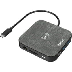 Hama 00200134 station d'accueil USB 3.2 Gen 1 (3.1 Gen 1) Type-C Noir, Gris