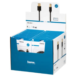 Hama 00201001 câble USB 1,5 m USB 2.0 USB A USB B Noir, Argent