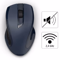 Hama MW-900 V2, Droitier, Laser, RF sans fil, 3200 DPI, Bleu