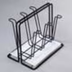 Hama 00111459, Égouttoir, Support, Dessus de table, Verres, Noir, Blanc, Métal